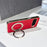 For Google Pixel 10 Pro XL Magnetic Case Litchi Pattern TPU PU Cover with Electroplated Metal Ring Kickstand - Red - 3