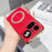 For Nothing Phone (4a) Pro Magnetic Case Litchi Pattern TPU PU Cover with Electroplated Metal Ring Kickstand - Red - 2