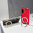 For OnePlus Ace 6 5G Magnetic Case Litchi Pattern TPU PU Cover with Electroplated Metal Ring Kickstand - Red - 6