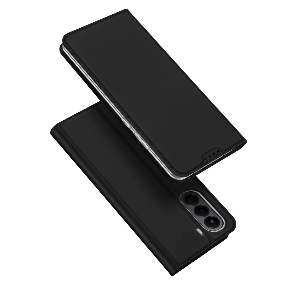 DUX DUCIS for OnePlus Nord CE6 Lite 5G / Realme P4x 5G Case Skin Pro Series Leather Stand Cover Card Holder - Black - 1
