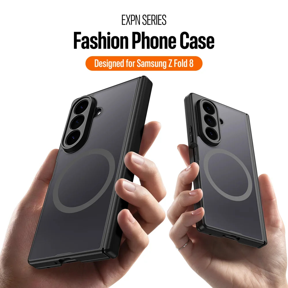 DUX DUCIS for Samsung Galaxy Z Fold8 Ultra Magnetic Case  Expn Series PC + TPU Phone Back Cover - Black - 5