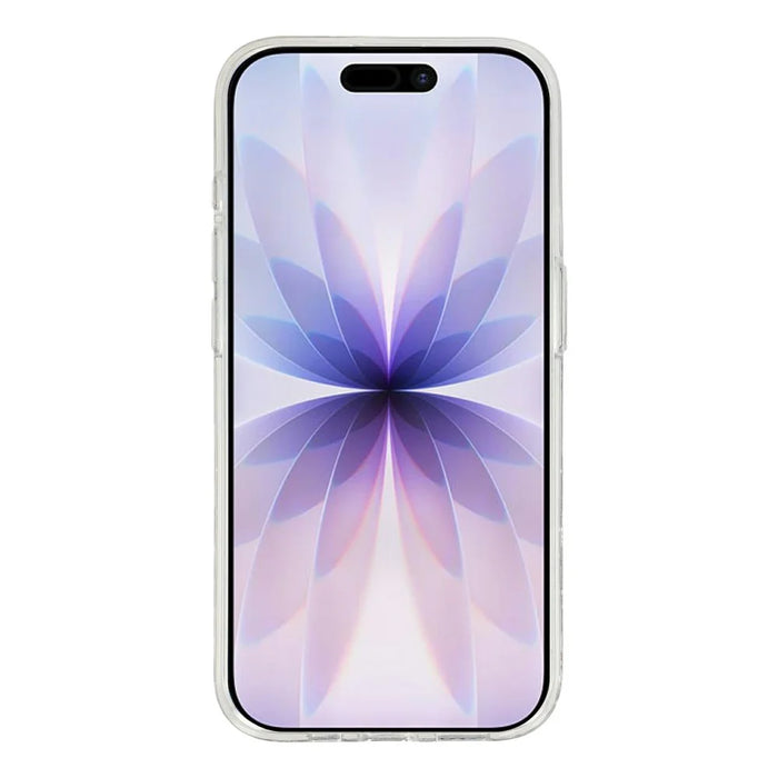 For iPhone 17 Magnetic Case Glitter Epoxy Clear TPU Shockproof Phone Cover Compatible with MagSafe - Tulip - 2