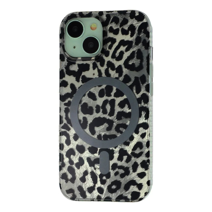For iPhone 14 / 13 Case Compatible with MagSafe IMD Leopard Print TPU PC Phone Cover - Style C - 4