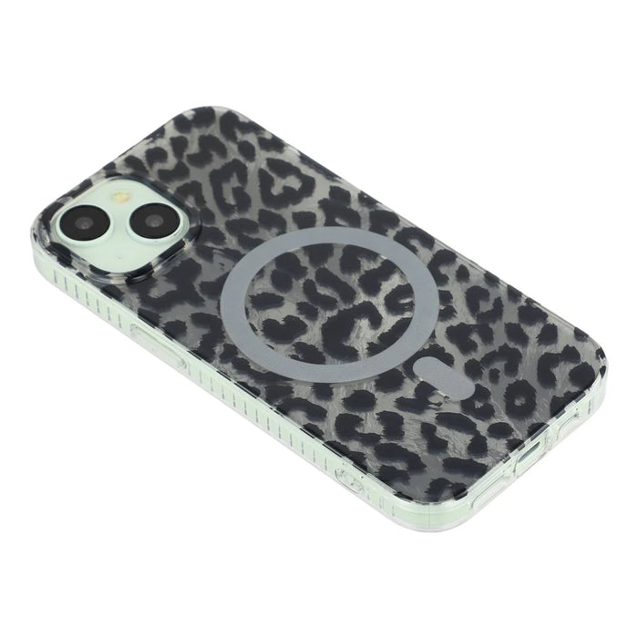 For iPhone 14 / 13 Case Compatible with MagSafe IMD Leopard Print TPU PC Phone Cover - Style C - 5