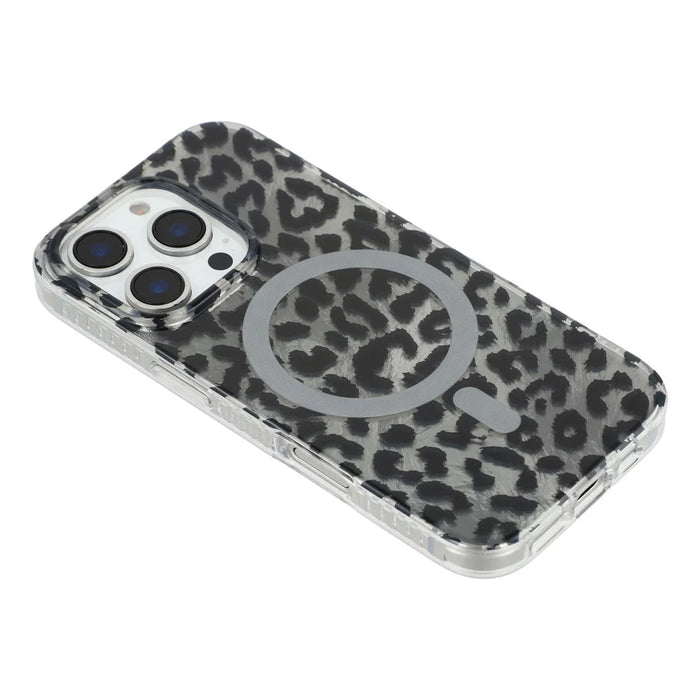 For iPhone 16 Pro Max Case Compatible with MagSafe IMD Leopard Print TPU PC Phone Cover - Style C - 5