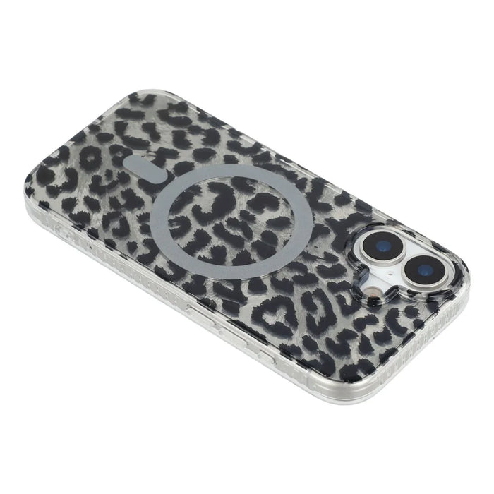 For iPhone 16 Case Compatible with MagSafe IMD Leopard Print TPU PC Phone Cover - Style C - 6