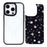 For iPhone 15 Pro Magnetic Case TPU PC Phone Cover with Detachable Colorful Stars Black Backplate - Black - 2