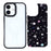 For iPhone 17 Magnetic Case TPU PC Phone Cover with Detachable Colorful Stars Black Backplate - Black - 2