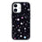 For iPhone 16 Magnetic Case TPU PC Phone Cover with Detachable Colorful Stars Black Backplate - Black - 1
