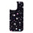 For iPhone 16 Magnetic Case TPU PC Phone Cover with Detachable Colorful Stars Black Backplate - Black - 6