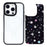 For iPhone 16 Pro Magnetic Case TPU PC Phone Cover with Detachable Colorful Stars Black Backplate - Black - 2