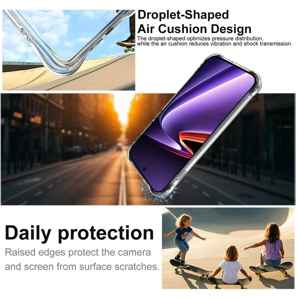 IMAK for OnePlus Ace 6 Ultra 5G Magnetic Case Airbag Shockproof Protection TPU Phone Cover - Transparent - 6