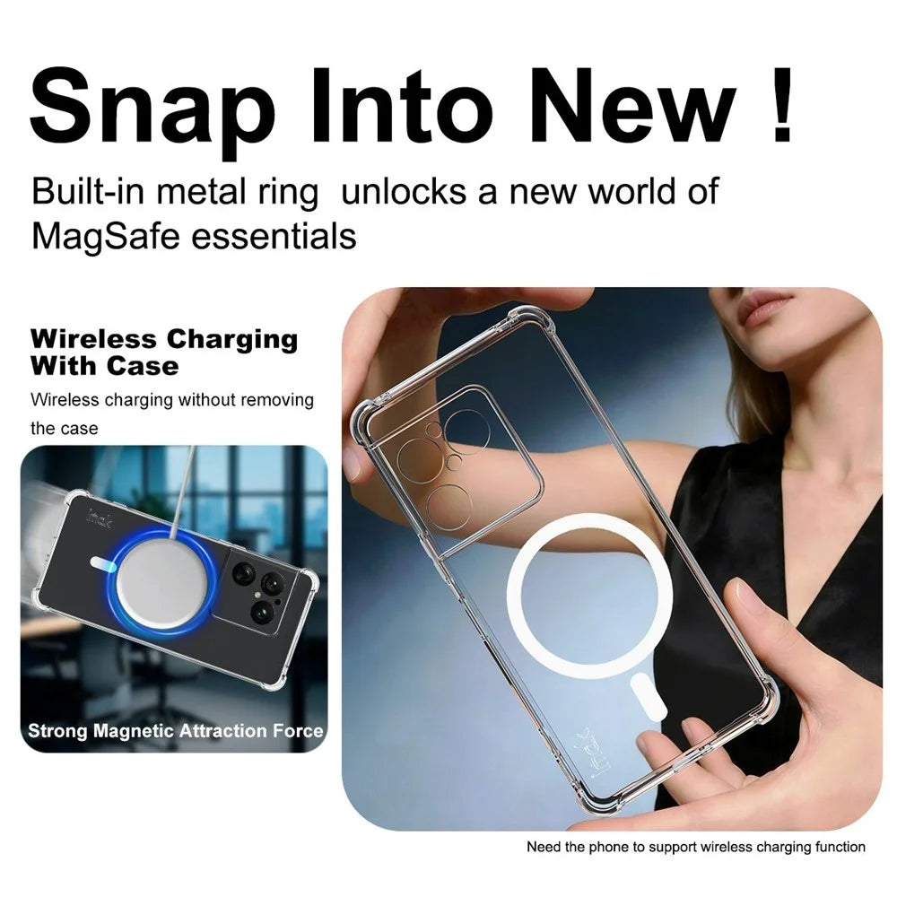 IMAK for Sony Xperia 1 VIII Magnetic Case Airbag Shockproof Protection TPU Phone Cover - Transparent - 5