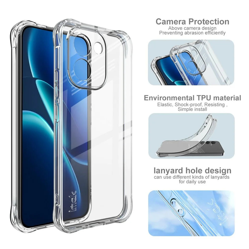 IMAK For vivo iQOO Z11 5G Case TPU Phone Cover Airbag Shockproof Protection - Transparent - 6