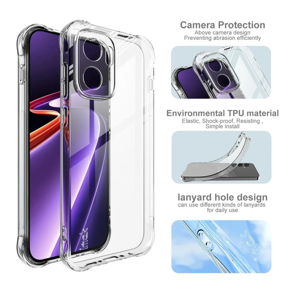 IMAK For OnePlus Ace 6 Ultra 5G Case TPU Phone Cover Airbag Shockproof Protection - Transparent - 6
