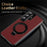 For Samsung Galaxy S26 Ultra Magnetic Case PC PU Leather Cover with 360° Rotating Kickstand + Tempered Glass Screen Protector - Red - 6