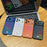 For iPhone 17 Pro Magnetic Case Holographic Laser Cover with Tempered Glass Screen Protector - Orange - 5