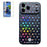 For iPhone 17 Pro Max Magnetic Case Holographic Laser Cover with Tempered Glass Screen Protector - Black - 1