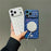 For iPhone 17 Pro Max Magnetic Case Holographic Laser Cover with Tempered Glass Screen Protector - Black - 4
