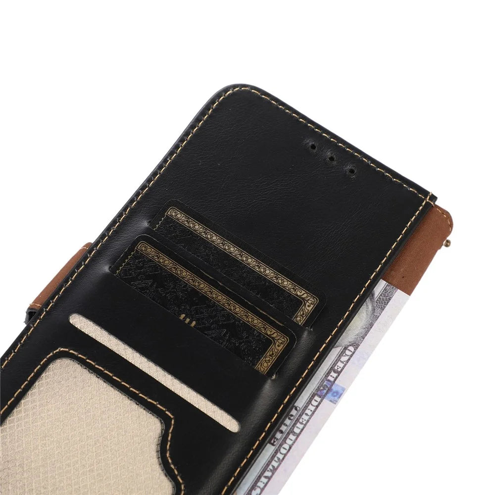 For Nokia X30 5G Crazy Horse Texture RFID Blocking Wallet Case Genuine Cowhide Leather Stand Magnetic Clasp Shockproof Phone Cover - Black - 5