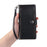 Wallet Case for iPhone 18 Pro / 17 Pro Litchi Texture Zipper Pocket Stand Leather Flip Phone Cover with Wrist Strap - Black - 6