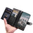 Wallet Case for iPhone 16e  /  17e Litchi Texture Zipper Pocket Stand Leather Flip Phone Cover with Wrist Strap - Black - 5