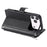 Wallet Case for iPhone 18 Pro Max / 17 Pro Max Litchi Texture Zipper Pocket Stand Leather Flip Phone Cover with Wrist Strap - Black - 4