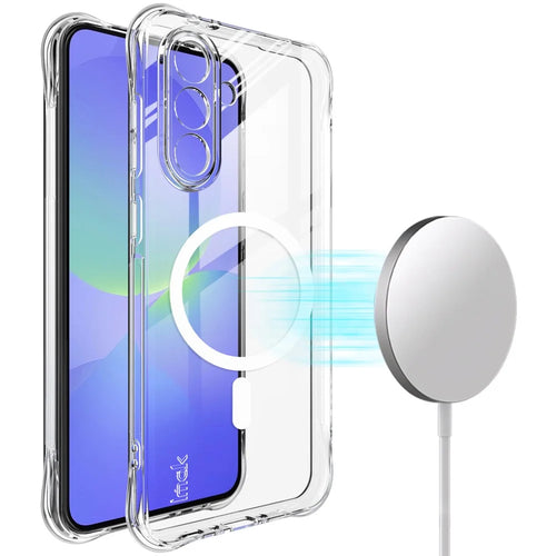 IMAK for Samsung Galaxy A36 5G Magnetic Case Airbag Shockproof Protection TPU Phone Cover - Transparent - 1