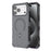 For iPhone 17 Pro Max Case PC + TPU Airbag Drop Protection Kickstand Phone Cover - Black - 1