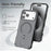For iPhone 17 Pro Max Case PC + TPU Airbag Drop Protection Kickstand Phone Cover - Black - 3