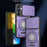 For Samsung Galaxy S26 Case with Slide Camera Cover Ring Kickstand PC + TPU Phone Shell - Purple - 2