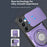 For Samsung Galaxy S26 Case with Slide Camera Cover Ring Kickstand PC + TPU Phone Shell - Purple - 3