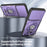 For Samsung Galaxy S26 Case with Slide Camera Cover Ring Kickstand PC + TPU Phone Shell - Purple - 4