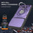 For Samsung Galaxy S26 Case with Slide Camera Cover Ring Kickstand PC + TPU Phone Shell - Purple - 5