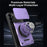 For Samsung Galaxy S26 Case with Slide Camera Cover Ring Kickstand PC + TPU Phone Shell - Purple - 6