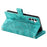For Samsung Galaxy S26 FE Wallet Case Mandala Flower Pattern PU Leather Phone Cover with Wrist Strap - Mint Green - 3