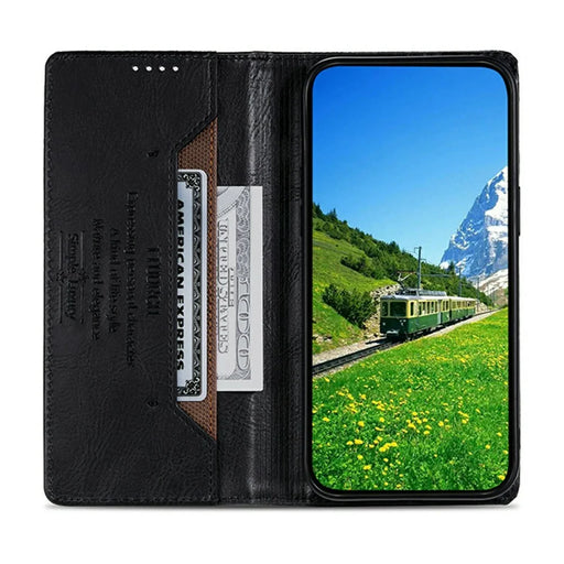 TTUDRCH Style 007 Leather Case For Samsung Galaxy S26 FE RFID Blocking Wallet Stand Phone Cover - Black - 2