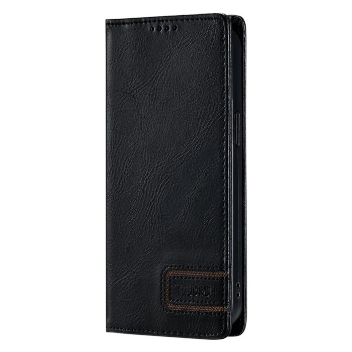 TTUDRCH Style 007 Leather Case For Samsung Galaxy S26 FE RFID Blocking Wallet Stand Phone Cover - Black - 6