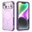 For iPhone 14 Case Shockproof Airbag PC+TPU Phone Cover Compatible with MagSafe - Purple - 2