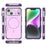For iPhone 14 Case Shockproof Airbag PC+TPU Phone Cover Compatible with MagSafe - Purple - 4