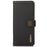 KHAZNEH For Samsung Galaxy A54 5G RFID Blocking Genuine Leather Shockproof Phone Case with Viewing Stand Wallet - Black - 7