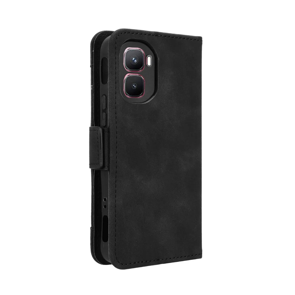 For Infinix GT 50 Pro 5G Leather Case Phone Wallet Cover with Multiple Card Slots - Black - 7