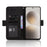 For Natural AI Phone Leather Case Phone Wallet Cover with Multiple Card Slots - Black - 5