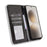 For Natural AI Phone Leather Case Wallet Stand Retro Texture Phone Cover - Black - 6
