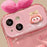 For iPhone 17 Pro Max Case with Flip Mirror 3D Heart Butterfly Bow Cartoon TPU + PC Protective Cover - Pink - 3