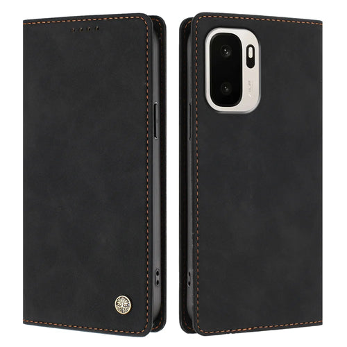 For OnePlus Ace 6 Ultra 5G Case HX RFID Blocking Wallet Stand Leather Flip Phone Cover - Black - 1