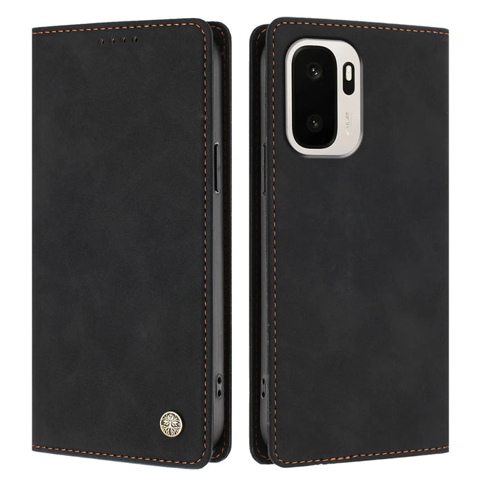 For OnePlus Ace 6 Ultra 5G Case HX RFID Blocking Wallet Stand Leather Flip Phone Cover - Black - 1