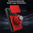 For Samsung Galaxy S25+ Case with Slide Camera Cover Ring Kickstand PC + TPU Phone Shell - Red - 6
