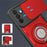 For Samsung Galaxy S25 Case with Slide Camera Cover Ring Kickstand PC + TPU Phone Shell - Red - 4