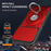 For Samsung Galaxy S25 Case with Slide Camera Cover Ring Kickstand PC + TPU Phone Shell - Red - 5
